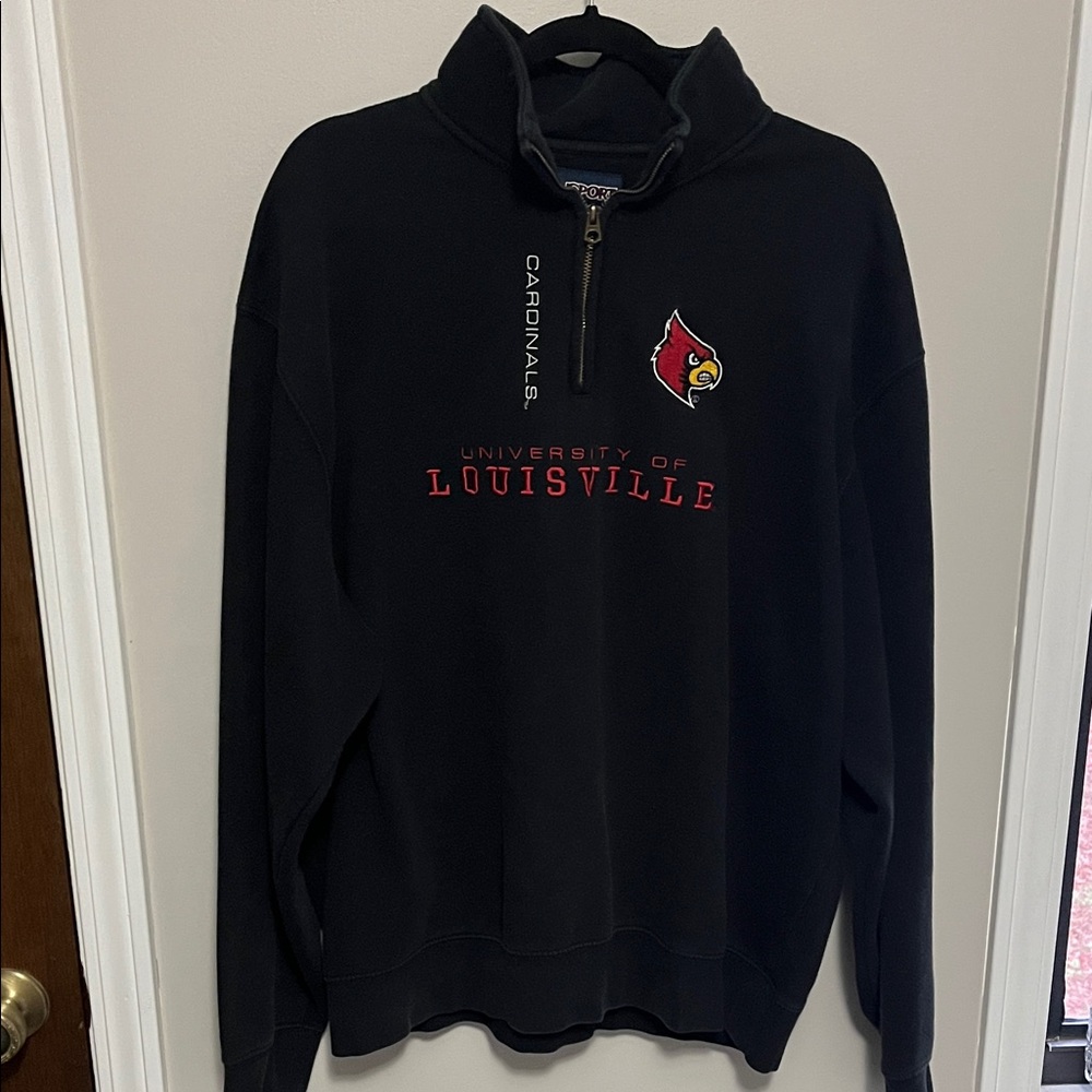 Jansport Black University of Louisville Zip Up Sweatshirt